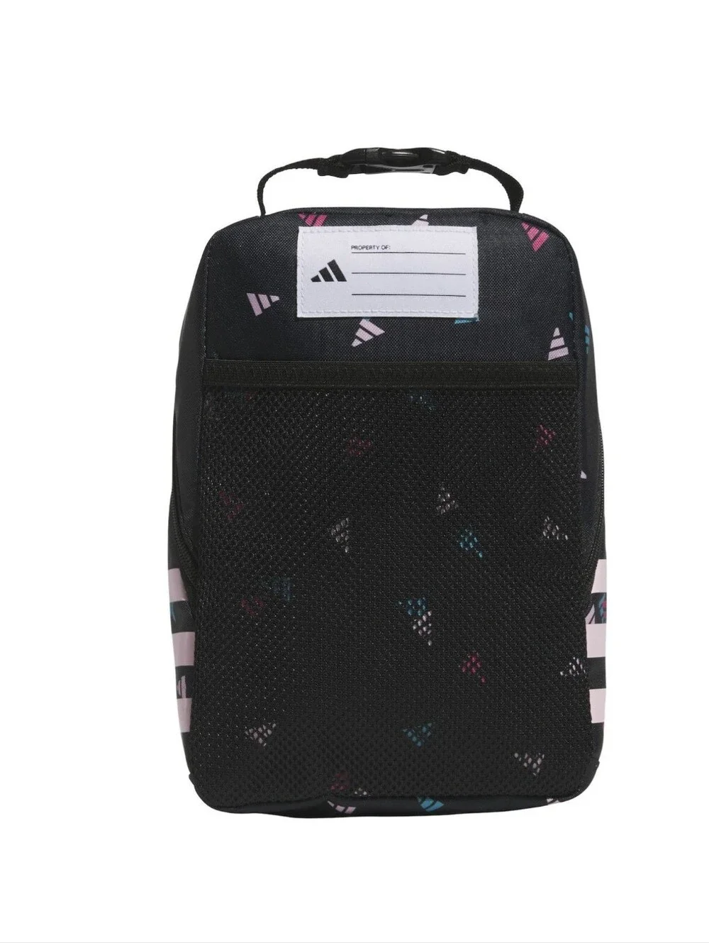 * Adidas Unisex Santiago 3 Logo Lunch Office College Bag Black/Pink